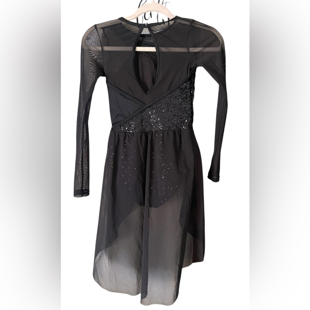 Balera Black Glitter Kids Bodysuit - Picture 5 of 8